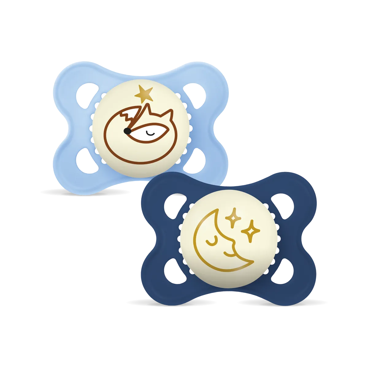 MAM Original Night Soother 2-6 Months 2 Pack (Varied Colours)