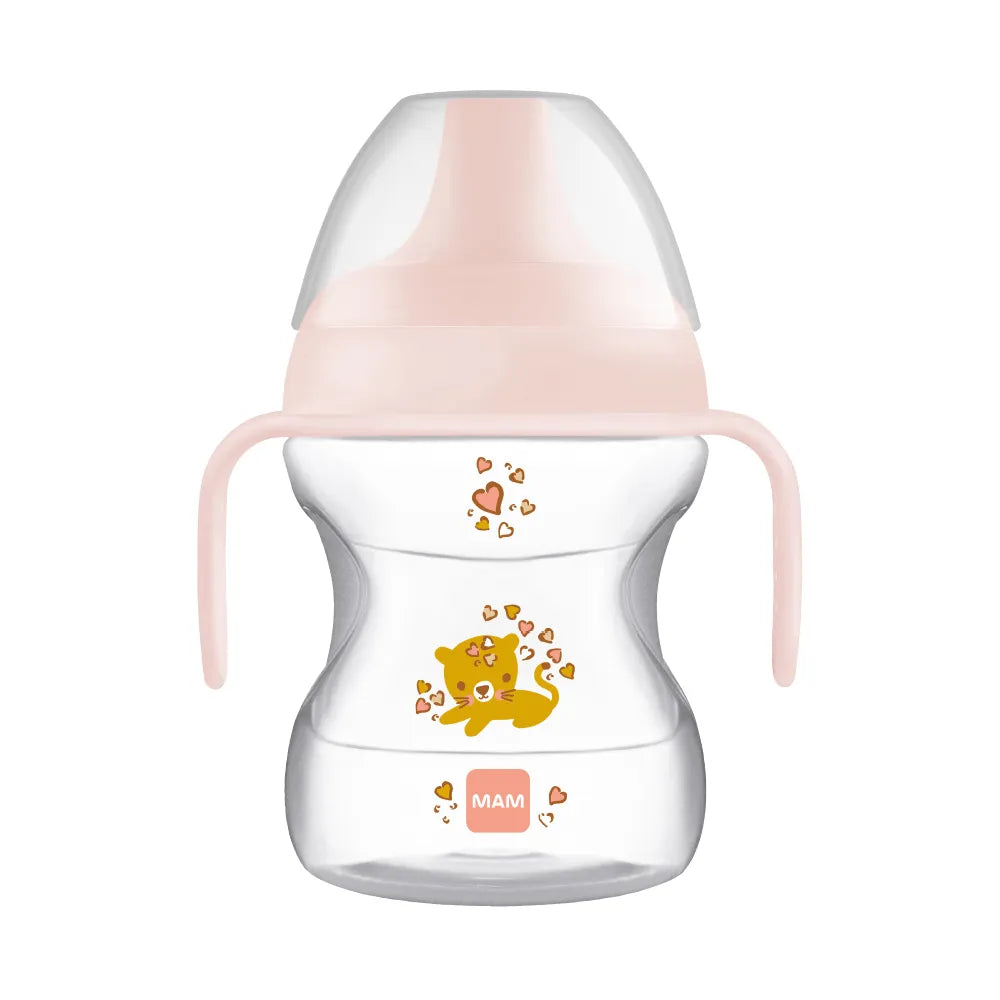 MAM Learn To Drink Cup 190ml 6+ Months- Blush