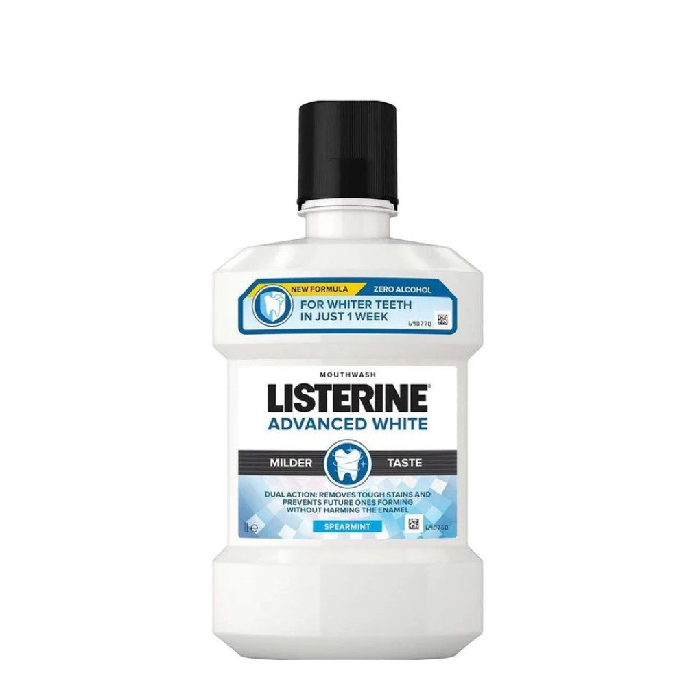 Listerine Advanced White Mouthwash Spearmint 1L
