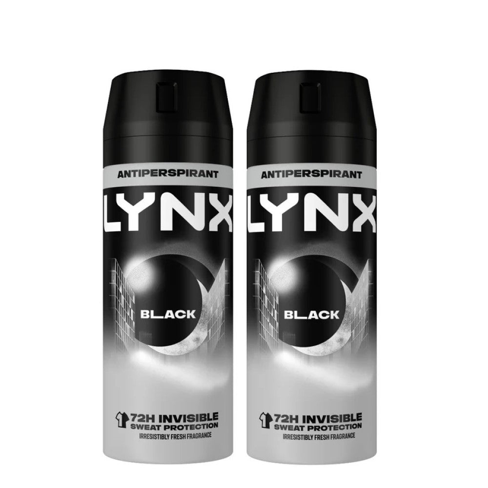 Lynx Anti-perspirant Black Twinpack 2 x 150ml