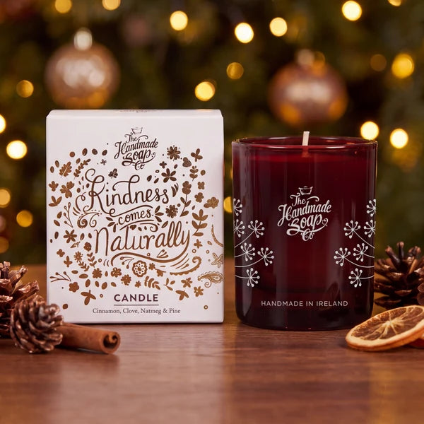 Handmade Soap Co Cinnamon & Pine Christmas Candle 210g