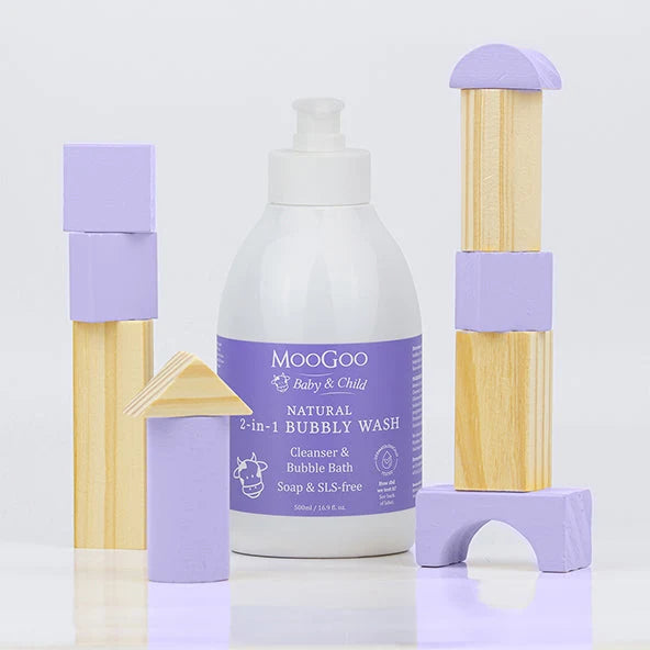 MOOGOO 2-IN-1 BUBBLY WASH 500ML