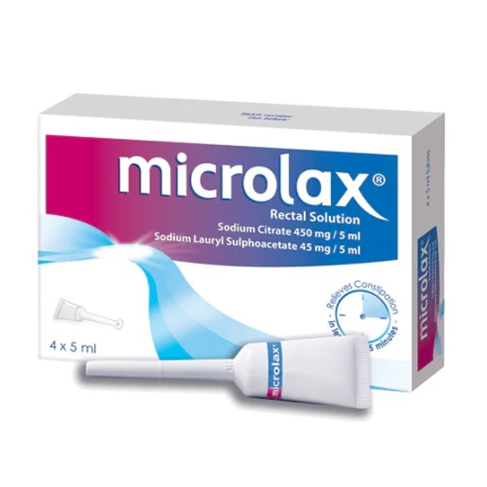 Microlax for Constipation Relief 4 Pack