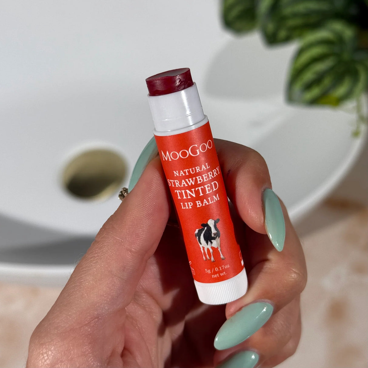 MooGoo Edible Lip Balm 5g – Strawberry Tinted
