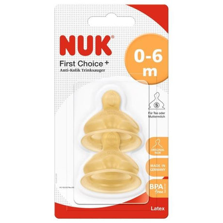 NUK-First-Choice-+-Latex-Teat-Size-1-(0-6-m)-Small-Hole