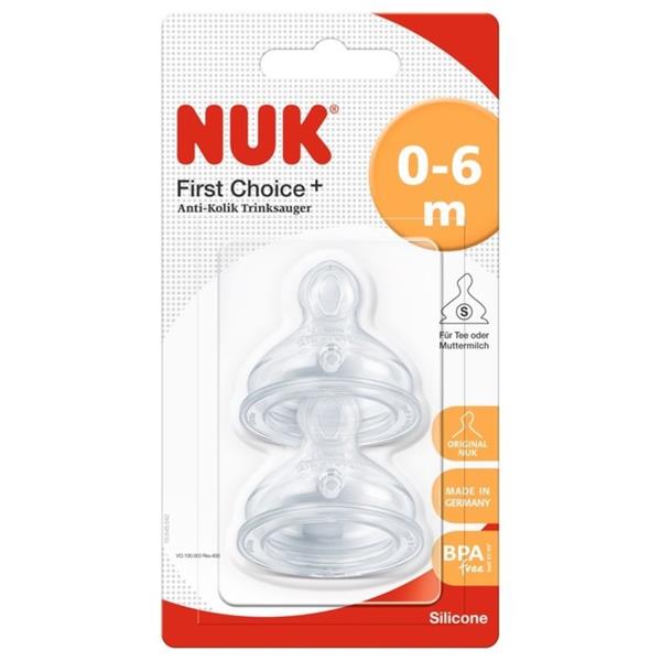 NUK-First-Choice-+-Silicone-Teat-Size-1-(0-6-m)-Small-Hole