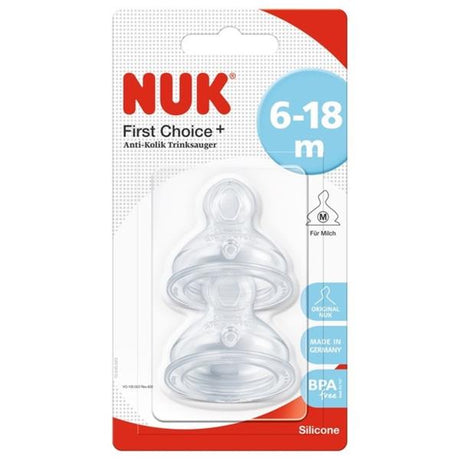 NUK-First-Choice-+-Silicone-Teat-Size-2-(6-18-m)-Medium-Hole