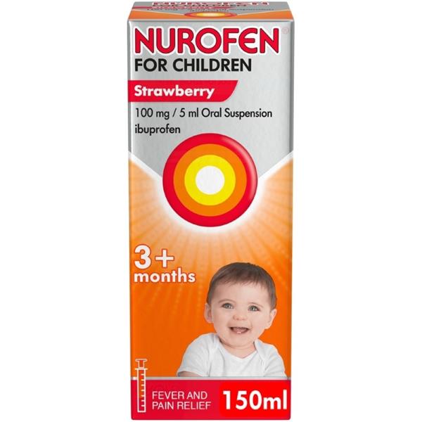 Nurofen For Children Strawberry 3 Months To 12 Years 150ml