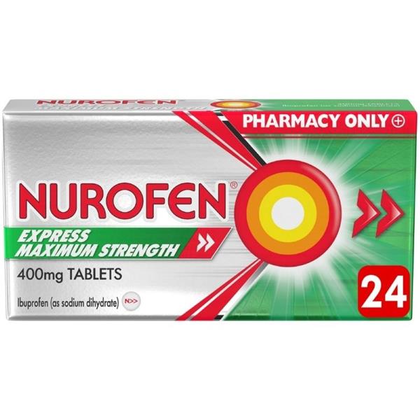 Nurofen-Express-Max-Strength-400mg-Ibuprofen-Tablets-24-Pack