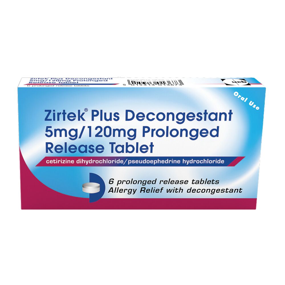 Zirtek Plus Decongestant 6 Pack