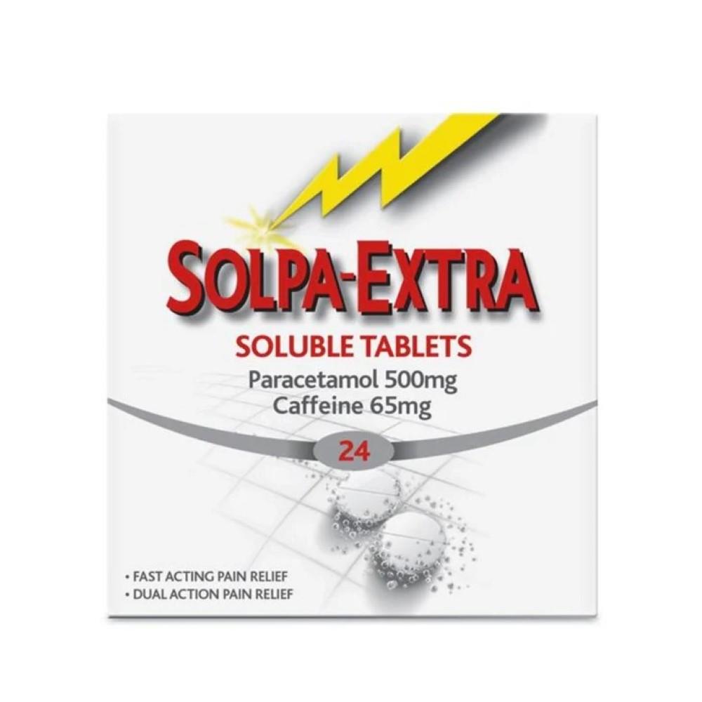 Solpadeine Solpa Extra Soluble with Caffeine Tablets 24 Pack