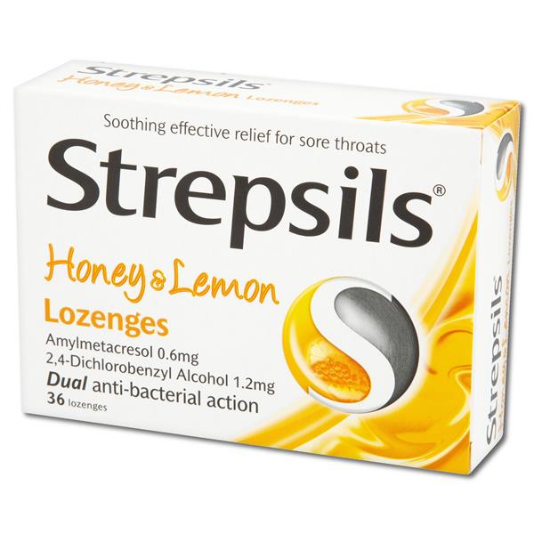 Strepsils Honey & Lemon Lozenges 36 Lozenges