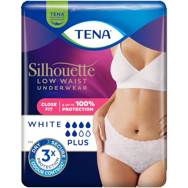 Tena Silhouette Plus Low Waist White | Incontinence Underwear