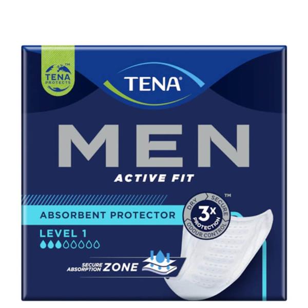 Tena-Men-Active-Fit-Absorbent-Protector-Level-1-Pads-12-Pack