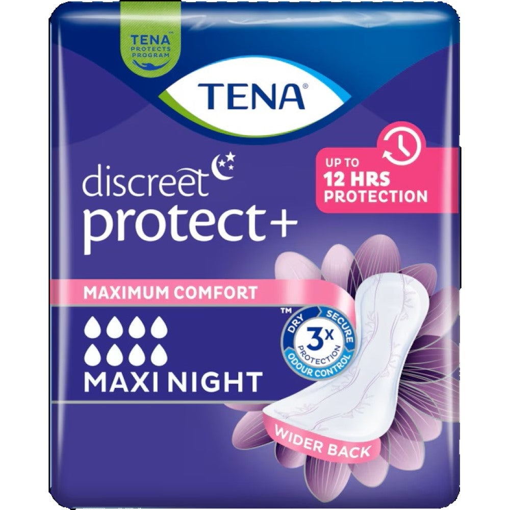 Tena Discreet Protect+ Maxi Night | Incontinence Pad