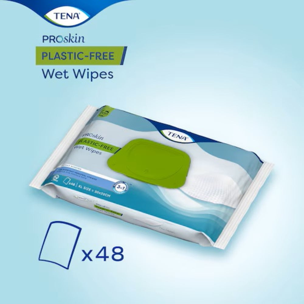 Tena Proskin Plastic-Free Wet Wipes