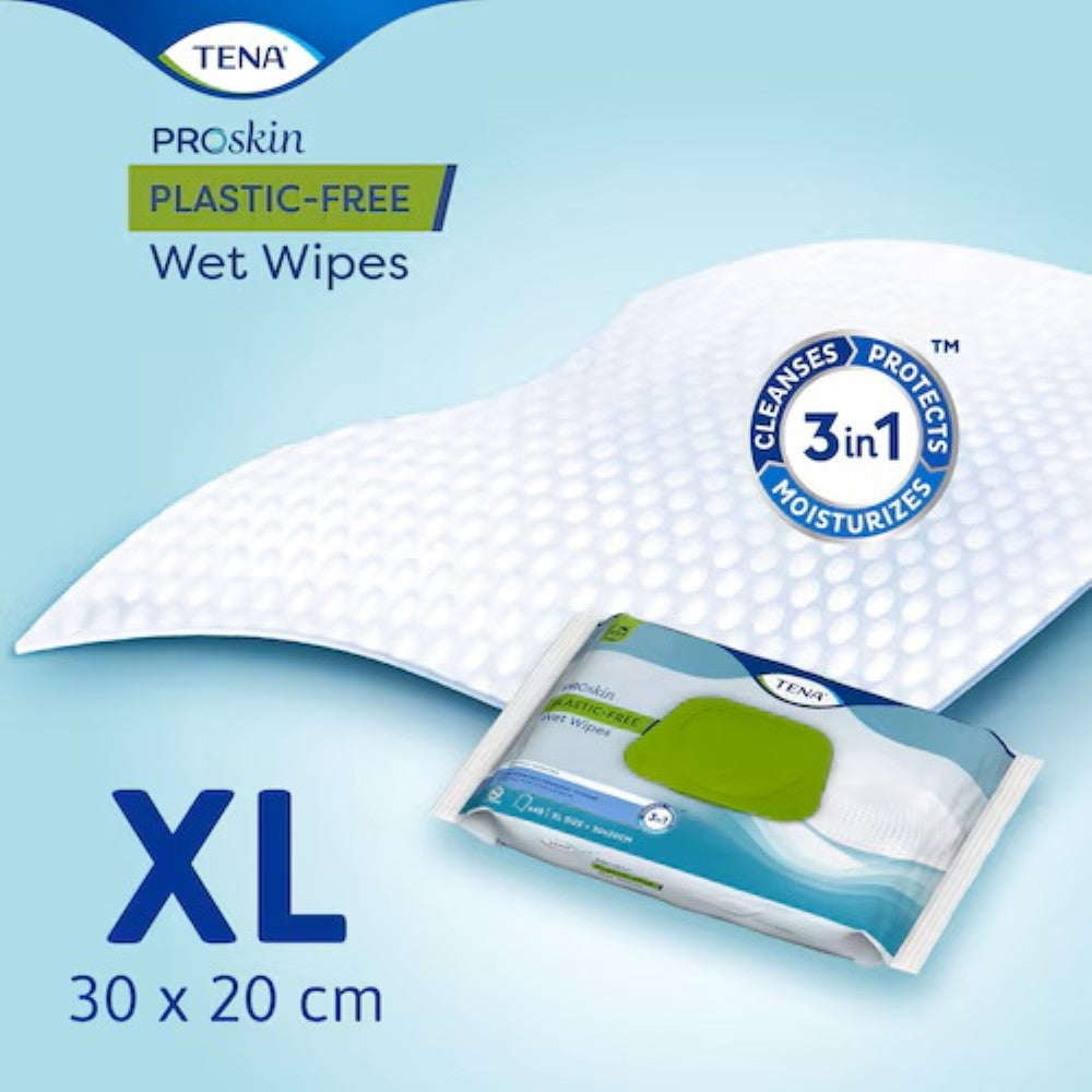 Tena Proskin Plastic-Free Wet Wipes