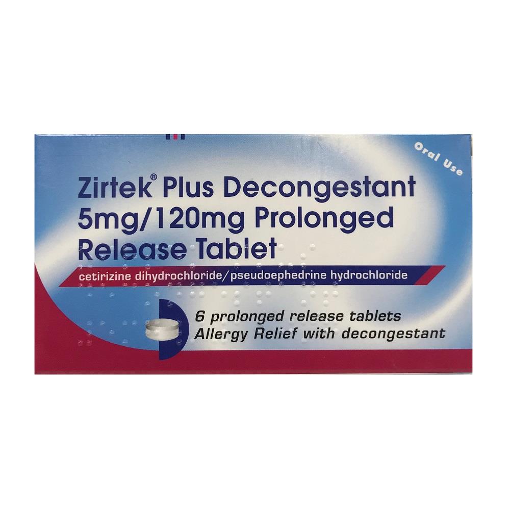 Zirtek Plus Decongestant 6 Pack