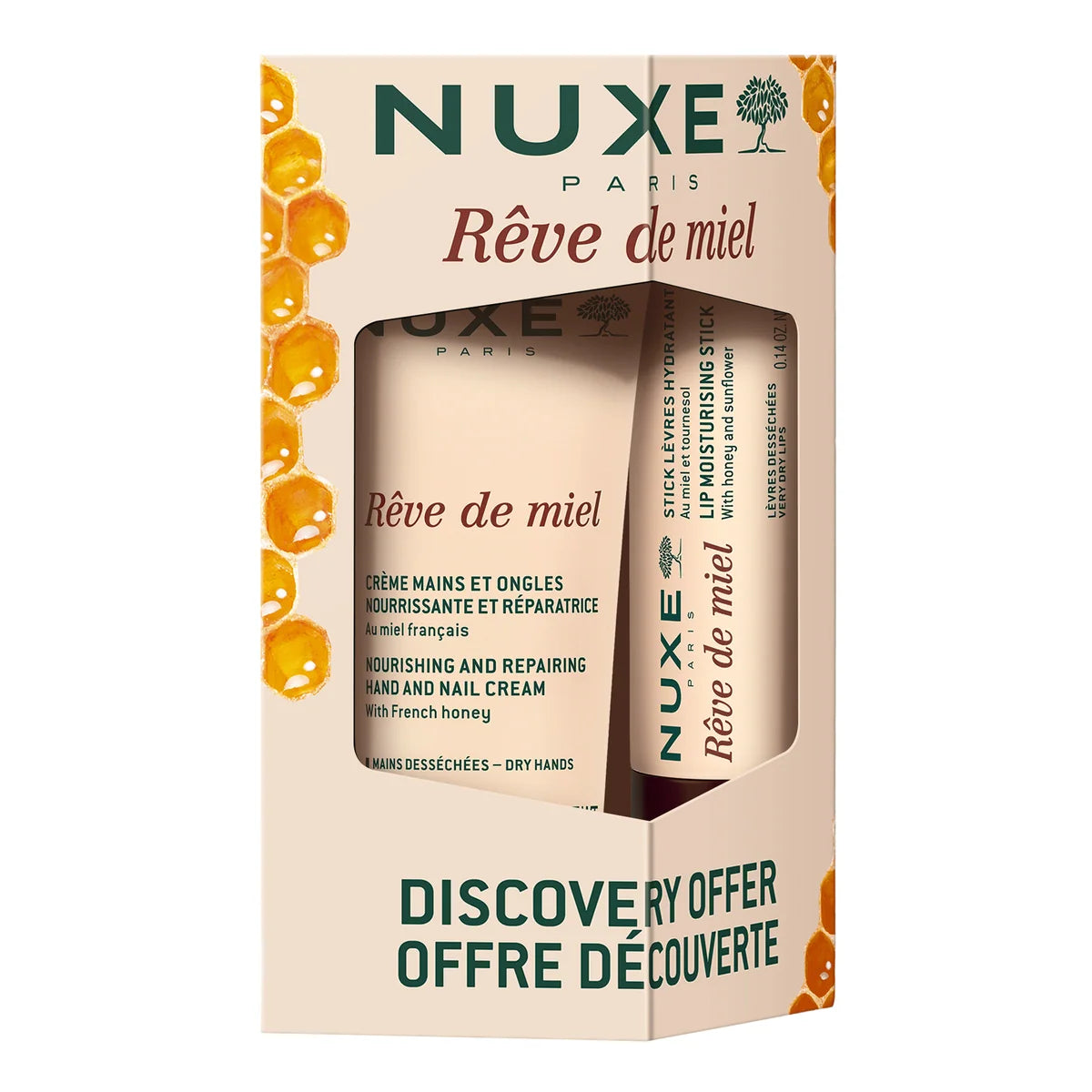 NUXE Rêve de Miel Lip Balm & Hand Cream Duo Gift Set
